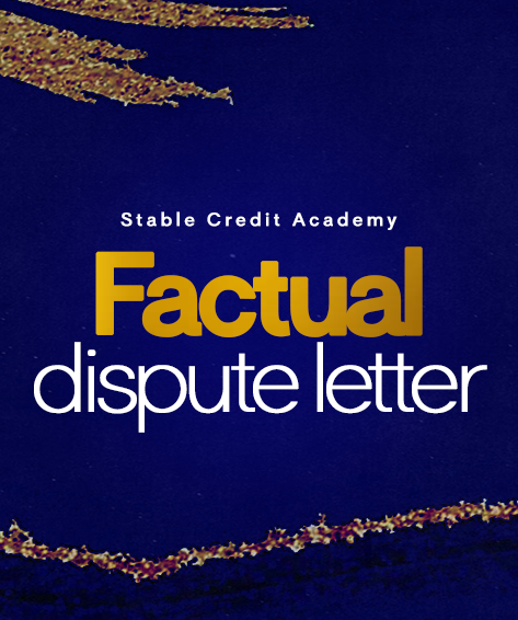 Factual Dispute Letter